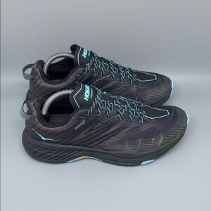 Hoka One Speedgoat 4 Black Gore-tex Trail Running Shoes Women's Sz‎ 11 EU 44